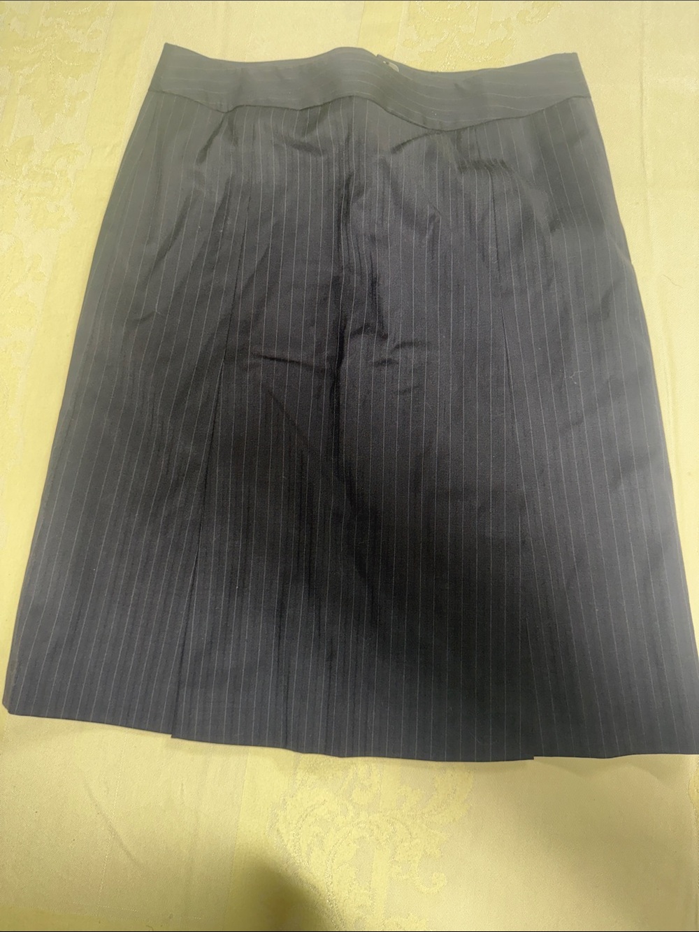 Women's Black Pinstripe Pencil Skirt